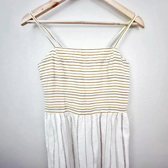 ACE & JIG x BARNEY'S NEW YORK | Stripe Tiered Smocked Midi Dress | Size Small - Picture 2 of 8
